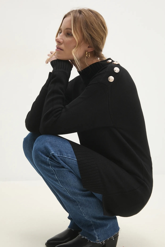 Answear.LAB sweter pozostałe czarny MG555662.hms