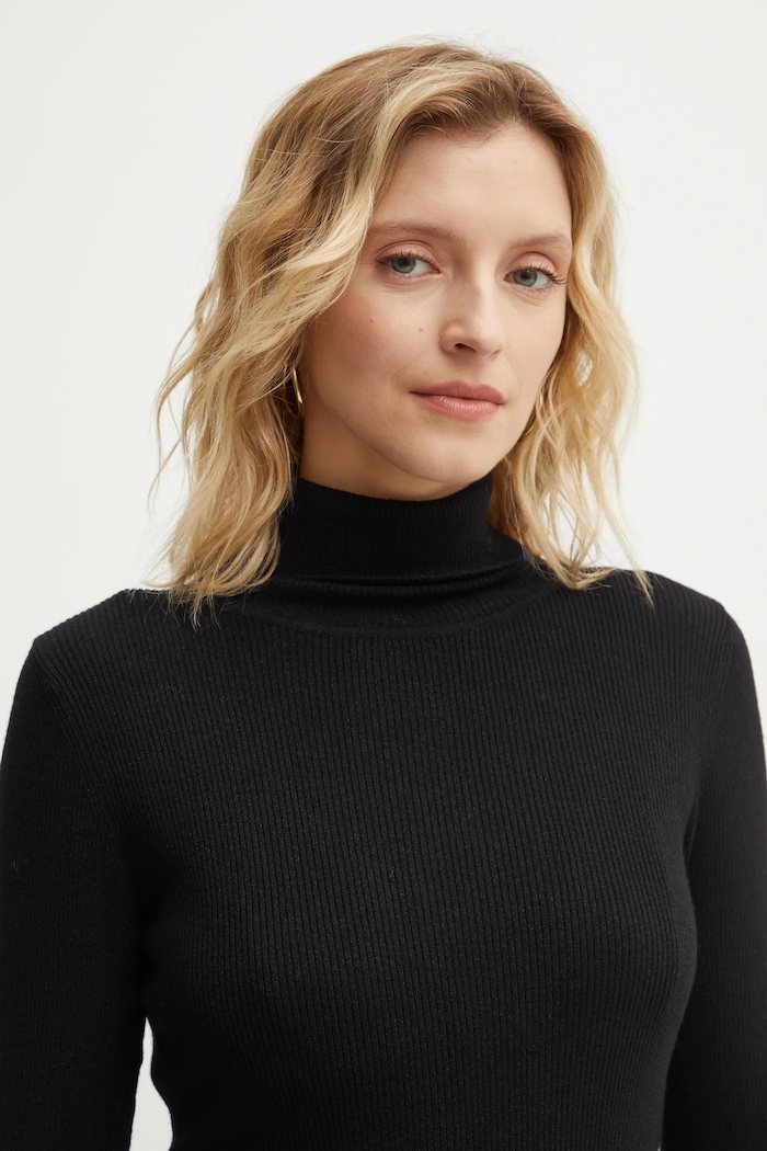 Answear.LAB sweter z domieszką wełny merino czarny 8802.fos