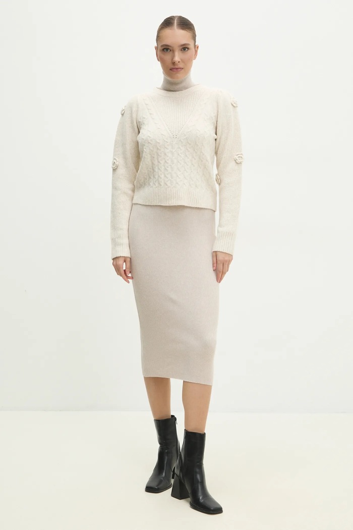 Answear Lab pulover 23623HKT.fos bej WW25