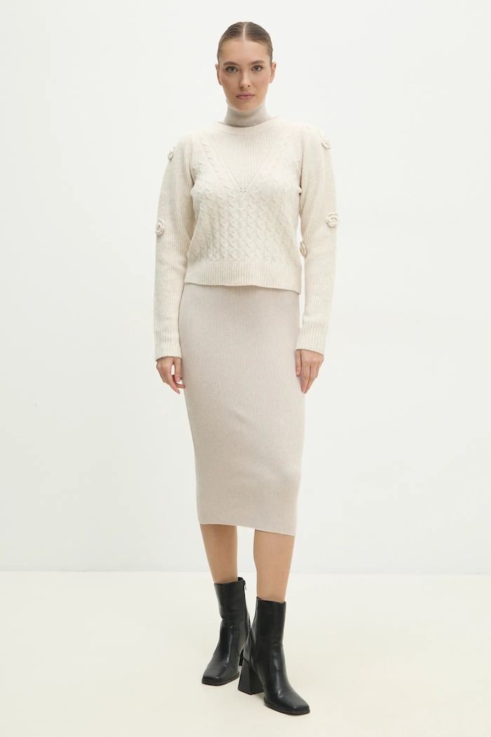 Answear Lab pulover 23623HKT.fos bej WW25