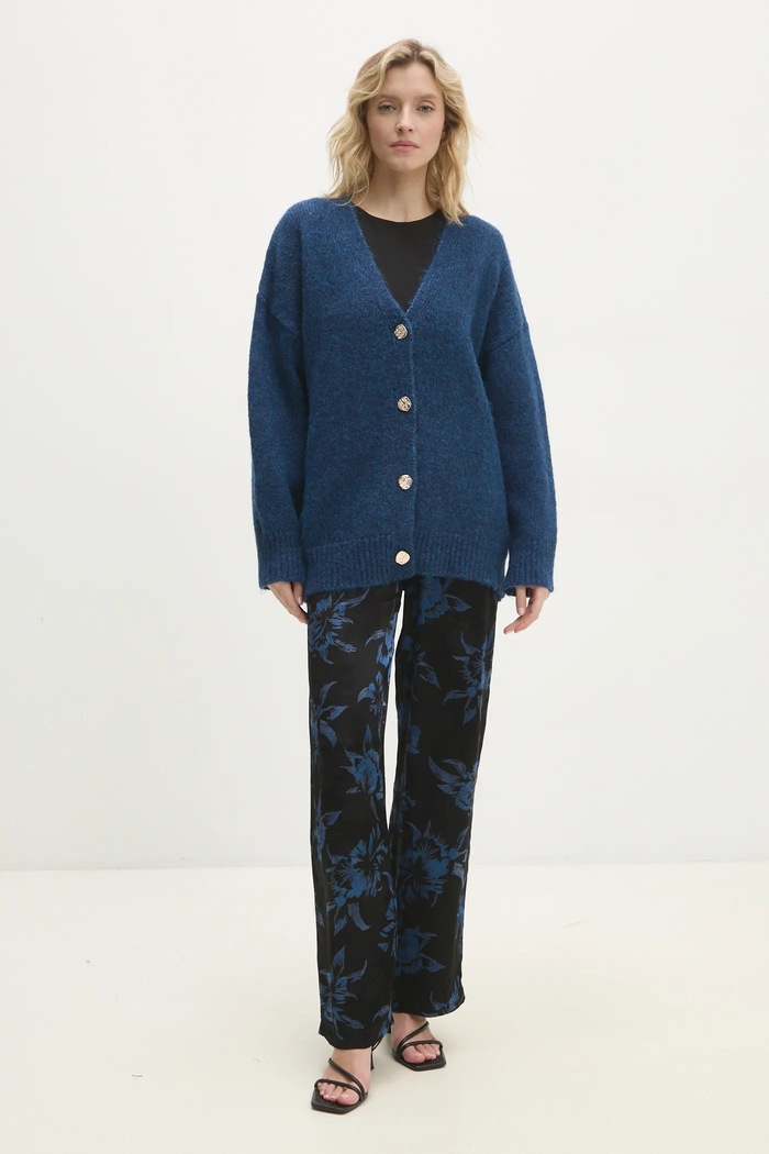 Answear Lab cardigan de lana sng.69.tos albastru WW25