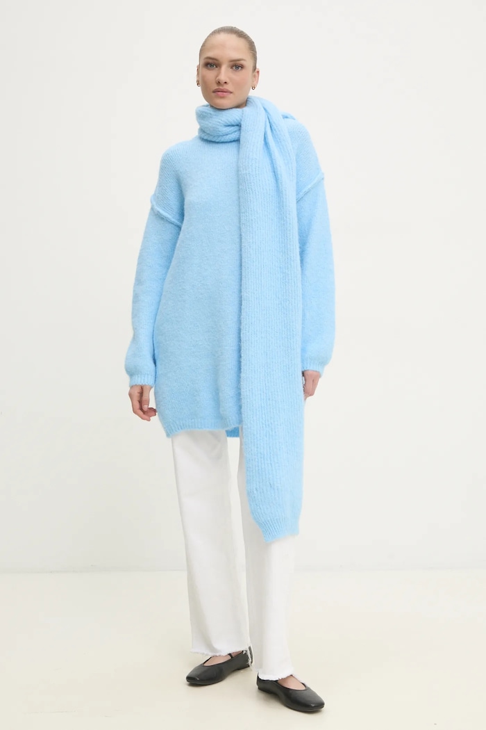 Answear Lab pulover de lana ch.1689.flk albastru WW25