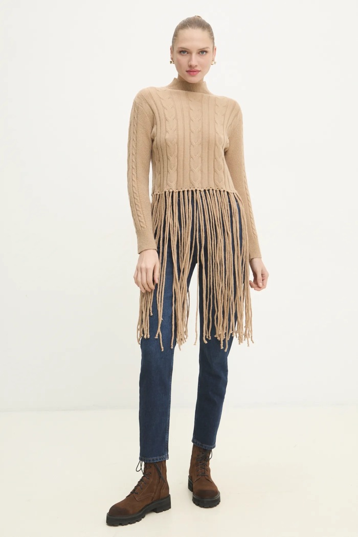 Answear.LAB sweter 8295.fos brązowy WW25