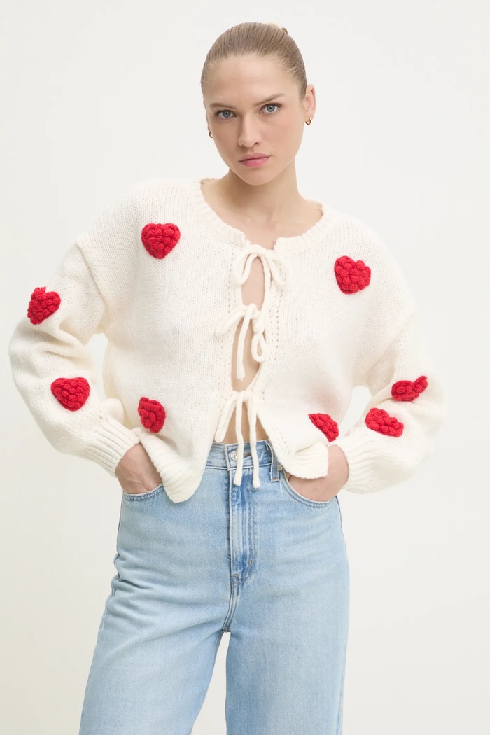 Кардиган з вовною Answear.LAB бежевий LU2433.fos