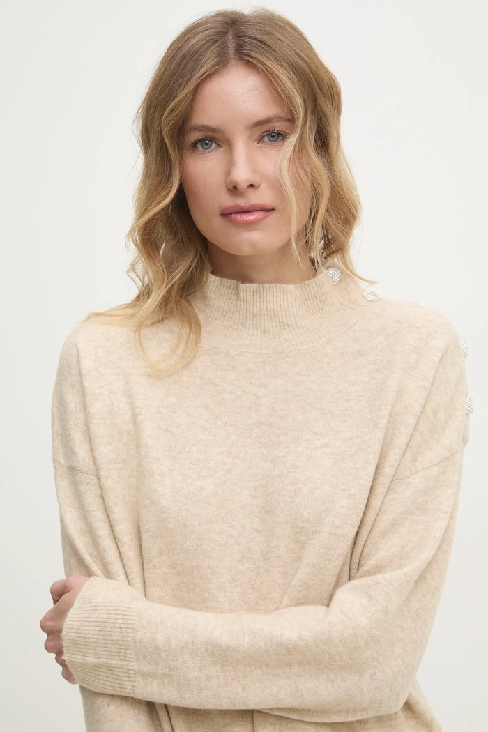 Answear Lab pulover de lana bej DL368.hos