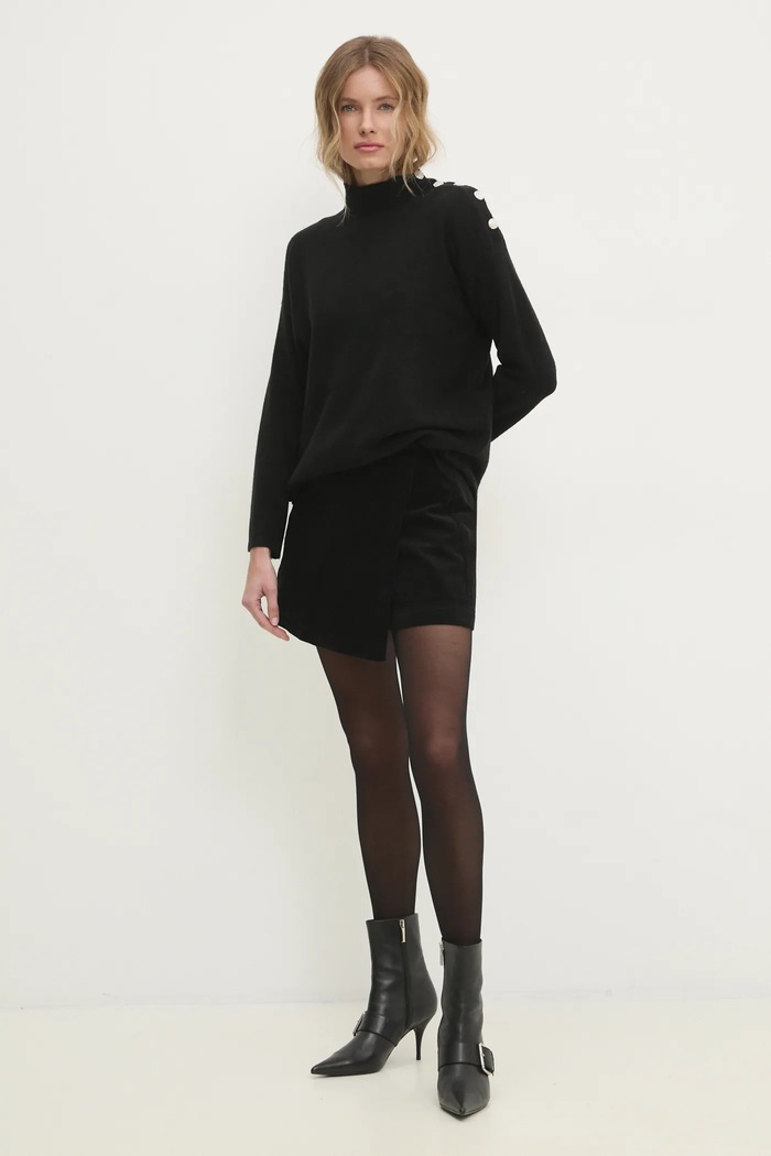 Answear.LAB sweter z wełną DL368.hos czarny WW25