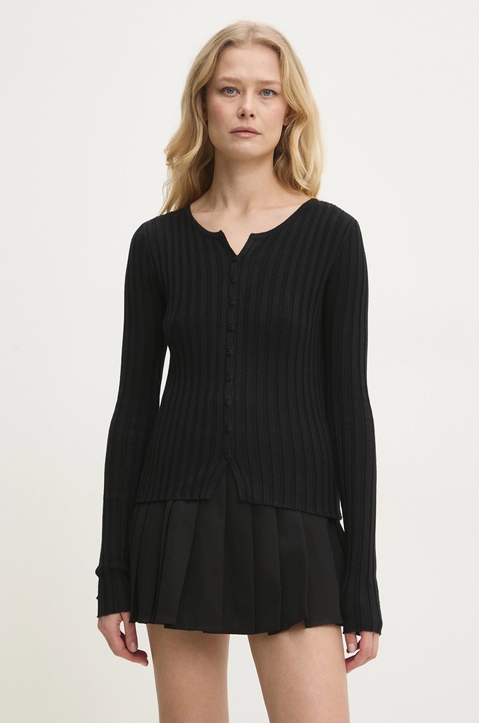 Kardigán Answear.LAB so zapínaním čierna MT9475.hlk