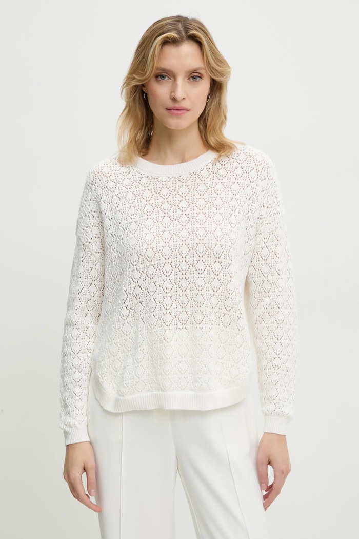Answear Lab pulover subtiri alb mj95407.FLK