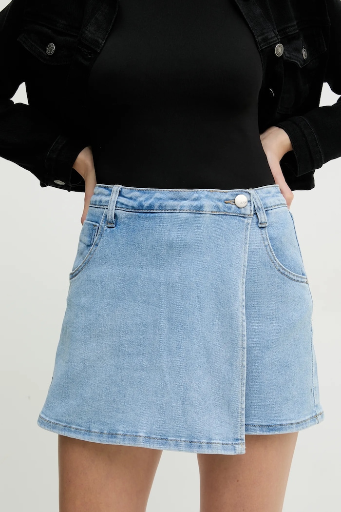 Answear.LAB spódnicospodnie jeansowe z elastanem niebieski rd2293.FKK