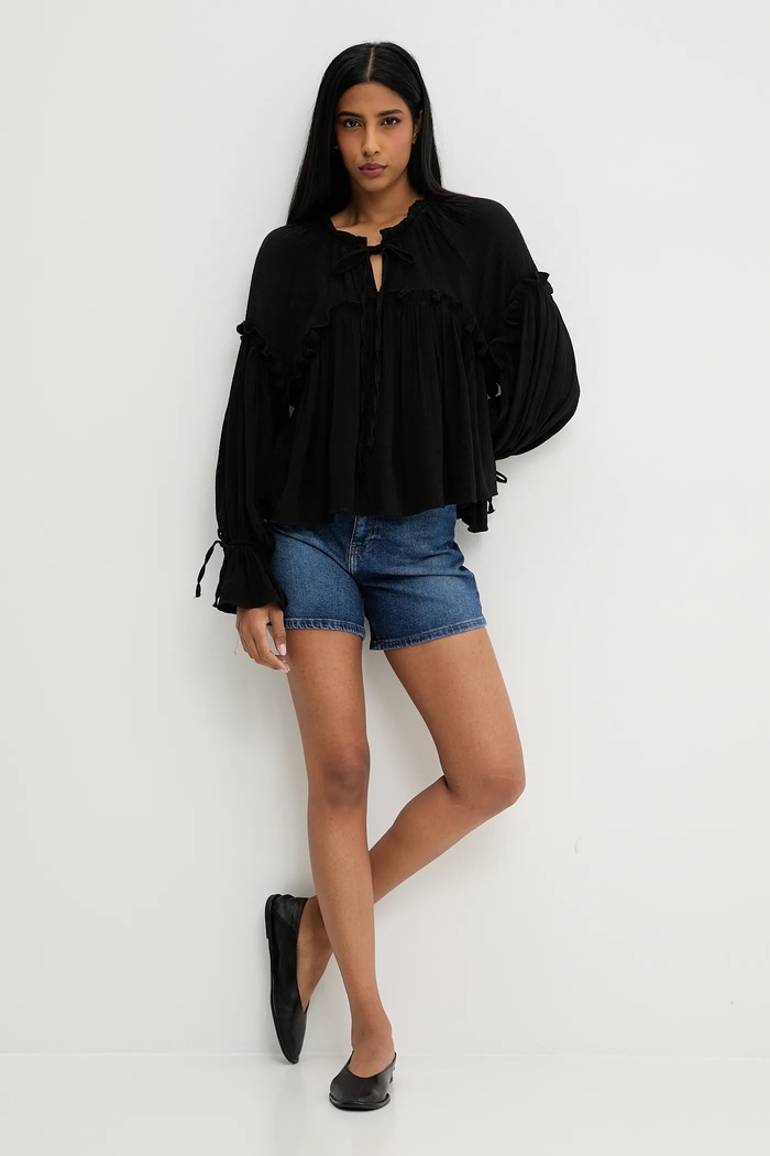 Answear.LAB szorty jeansowe BS305903.tos granatowy WW25