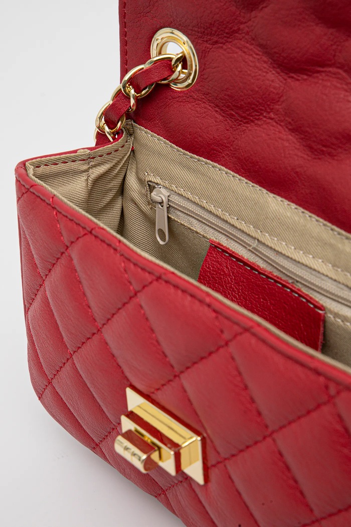 Answear.LAB torebka crossbody damska skórzana 833.ILK czerwony