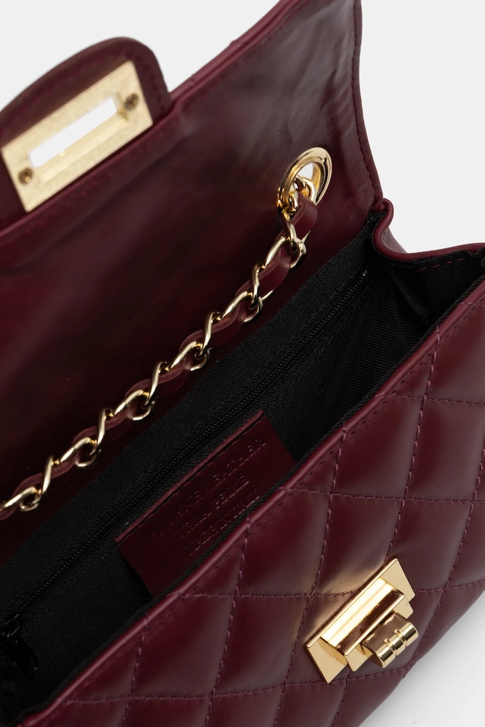Answear.LAB torebka crossbody damska skórzana 833.ILK bordowy