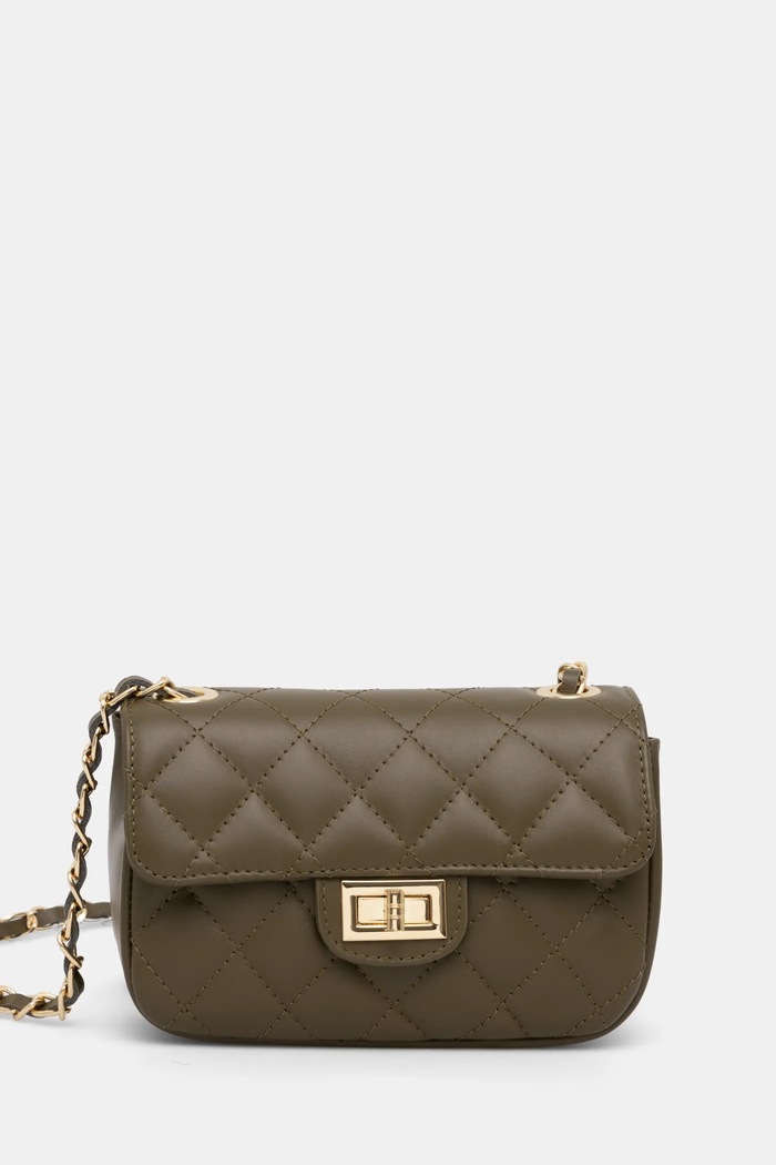 Answear.LAB Geantă crossbody pentru femei din piele 833.ILK verde WW25