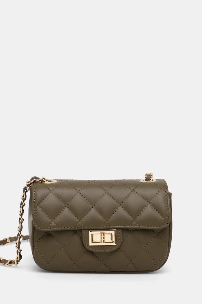 Answear.LAB Geantă crossbody pentru femei din piele 833.ILK verde WW25