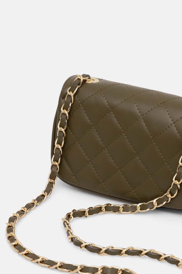 Geantă crossbody pentru femei din piele Answear.LAB 833.ILK verde