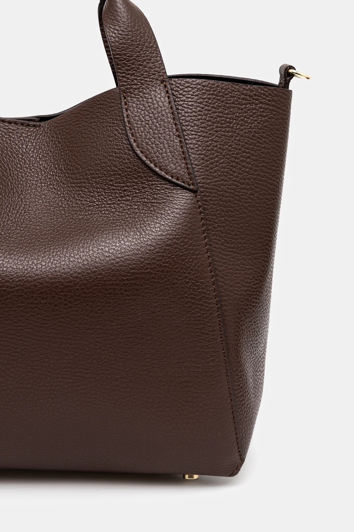 Answear Lab poseta de piele Answear.LAB 0434.FLK maro