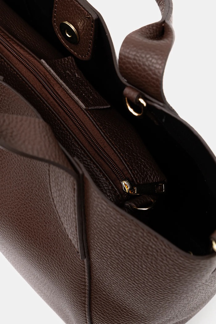 Answear Lab poseta de piele Answear.LAB maro 0434.FLK