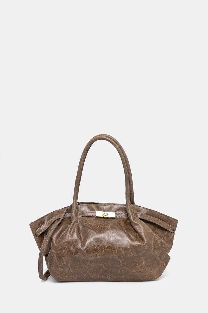 Answear Lab poseta de piele uni maro 0443.fos