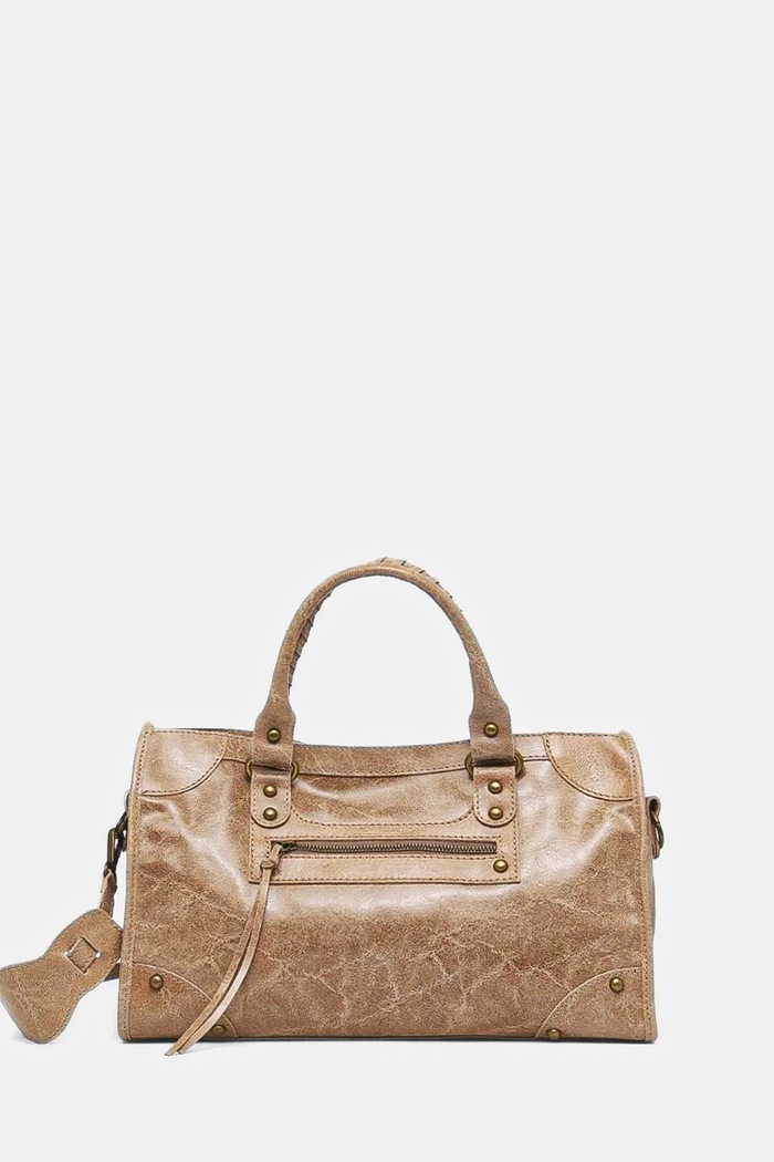 Answear Lab poseta de piele uni maro it0427.fos