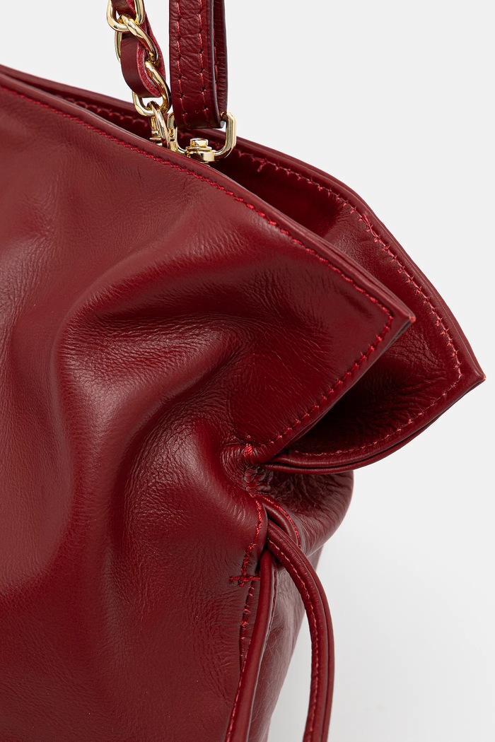 Answear Lab poseta de piele Answear.LAB 0447.fos rosu