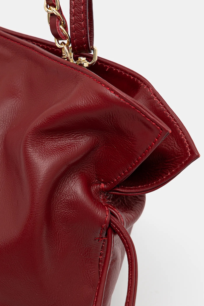 Answear Lab poseta de piele Answear.LAB 0447.fos rosu