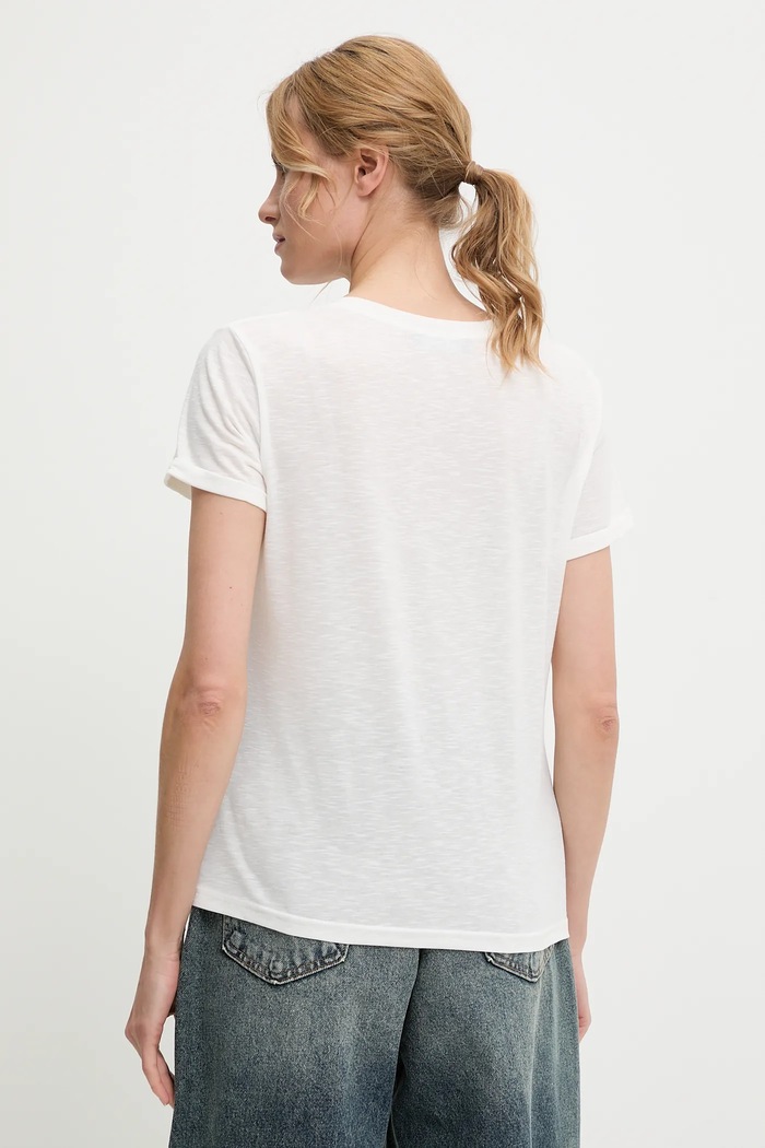Odzież Answear.LAB t-shirt lniany E24.73.FLK biały