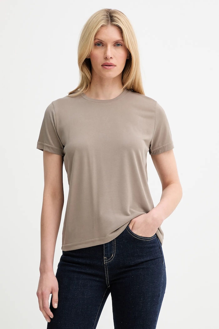Answear.LAB t-shirt regular brązowy BTS1048.tos