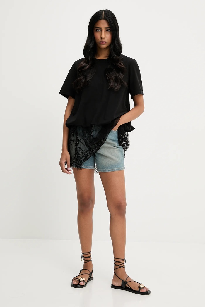 Answear.LAB Answear Lab tricou 93201.iak negru WW25