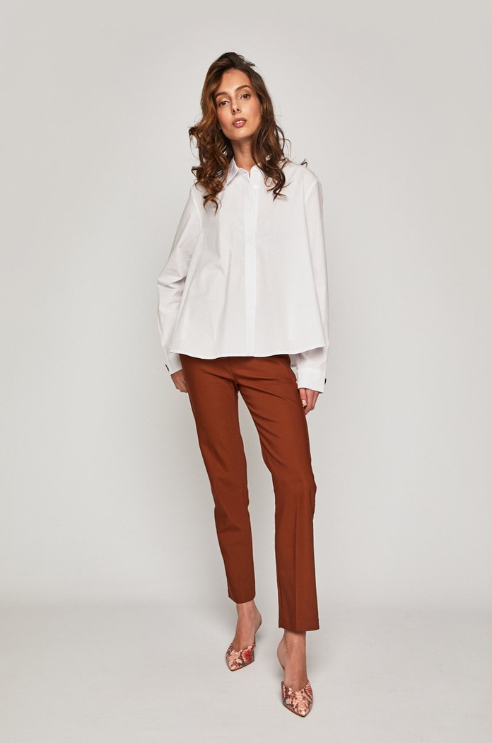 Answear Lab pantaloni 104A.DL maro WZ19