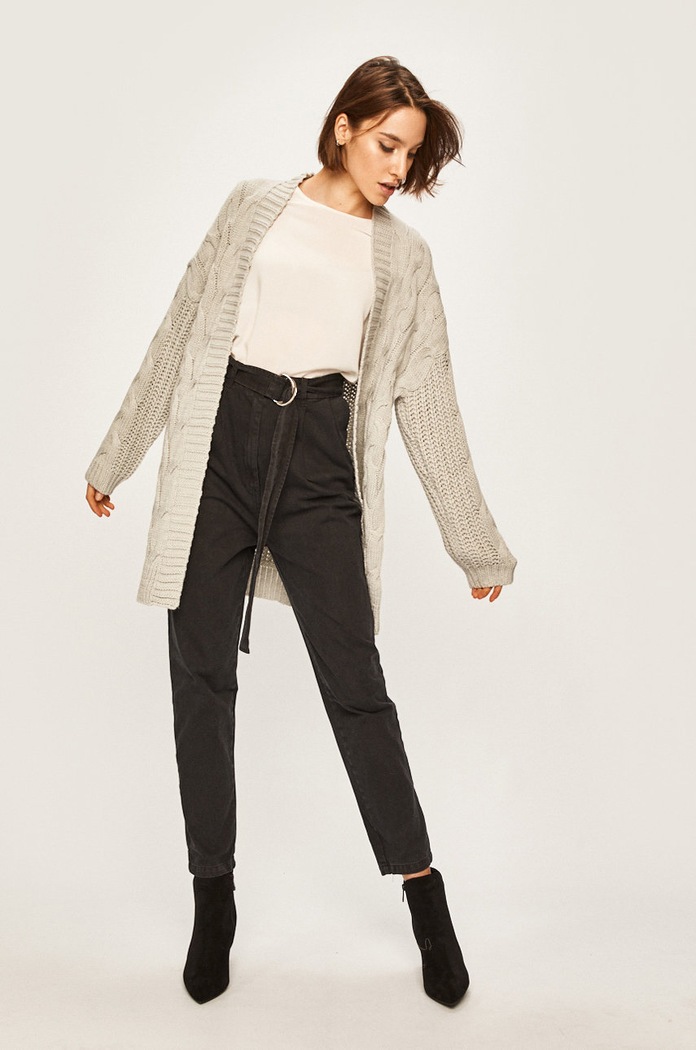 Answear Lab - Kardigan LK249ORGANIC.AA szary WZ19