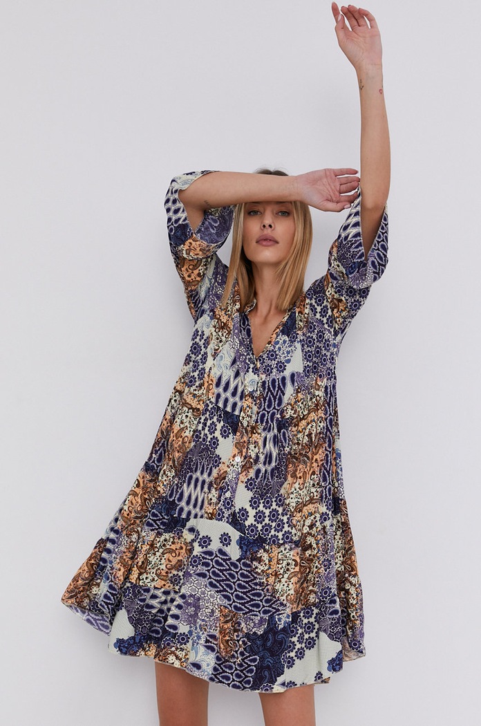 Answear Lab rochie mini albastru 3402.AJ