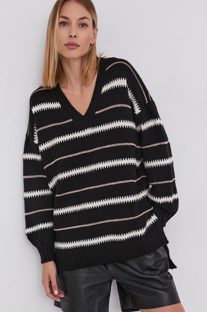 Answear Lab Sweter szpic czarny 50084.AJ
