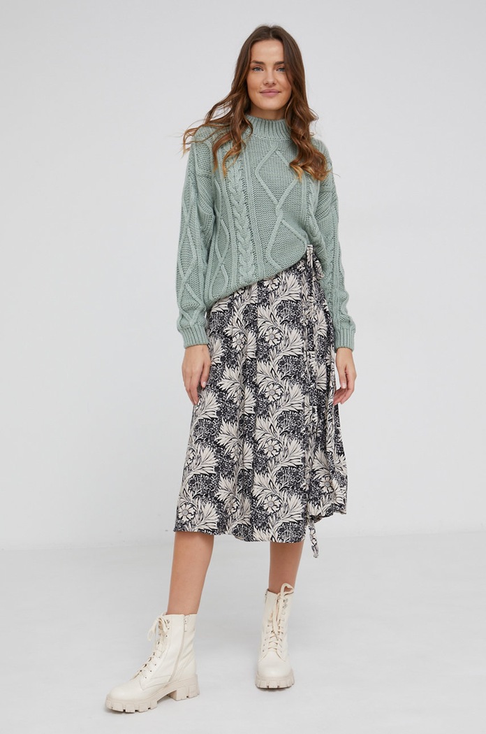 Answear Lab Sweter z domieszką wełny NT3.1.DA turkusowy WZ21