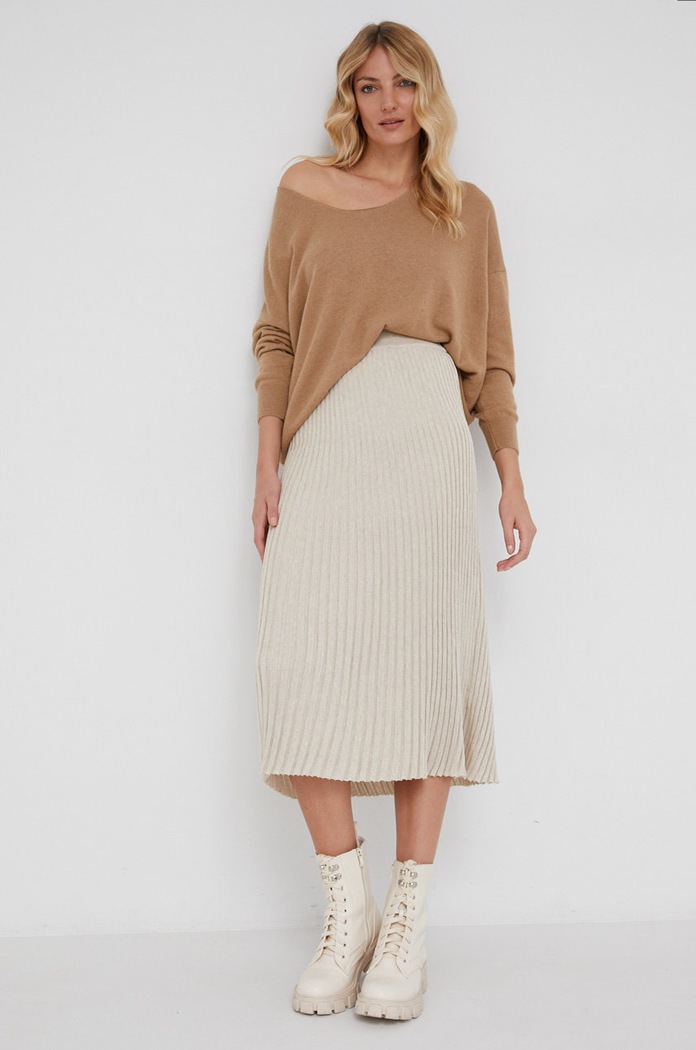 Answear Lab Sweter z domieszką kaszmiru KA628838.1.AJ brązowy WZ21