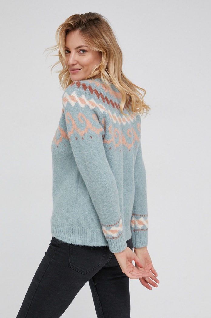 Odzież Answear Lab Sweter z domieszką wełny P63.1.AJ niebieski