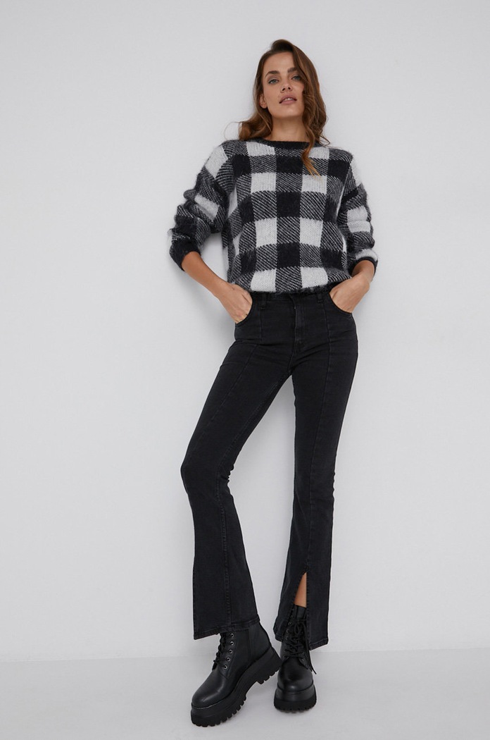 Answear Lab Sweter z domieszką wełny AT7255.AJ czarny WZ21