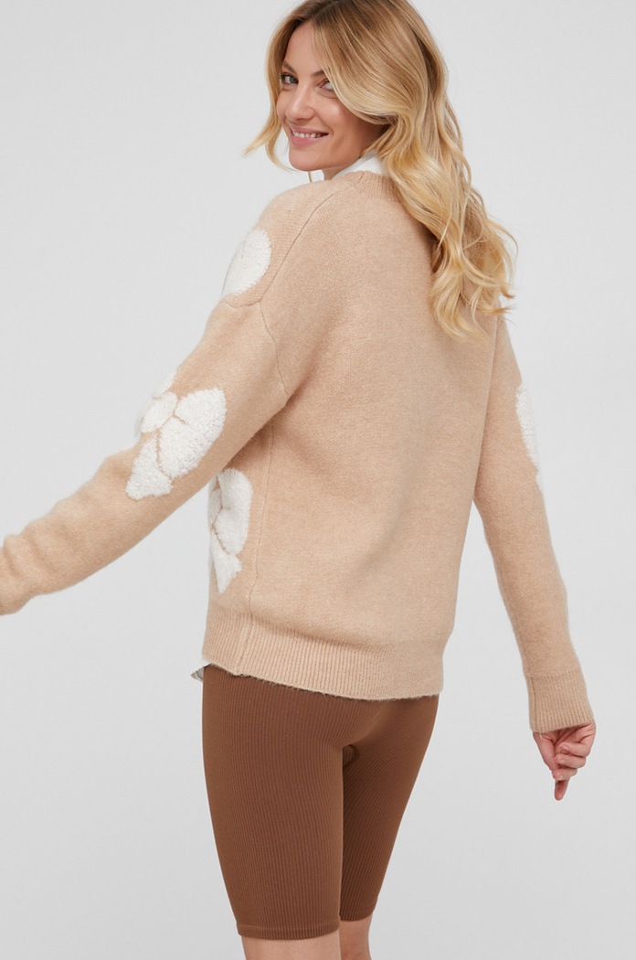 Odzież Answear Lab Sweter wełniany 383560.1.AJ beżowy