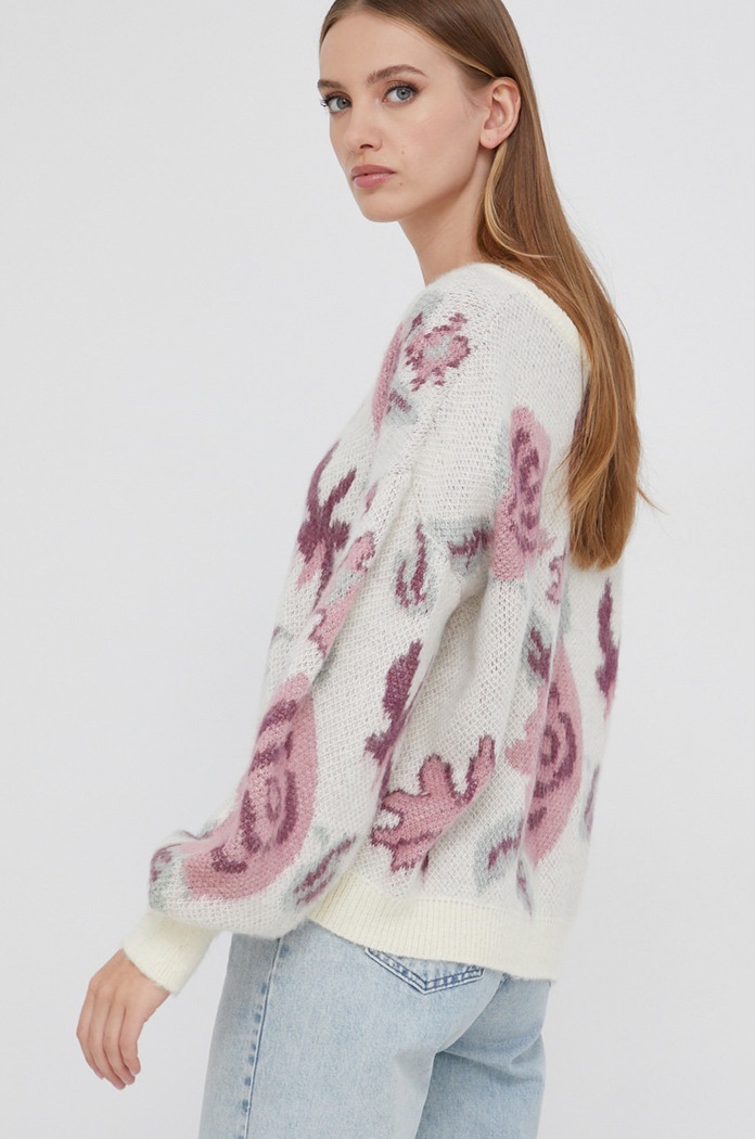 Odzież Answear Lab Sweter z domieszką wełny 381109.AJ beżowy
