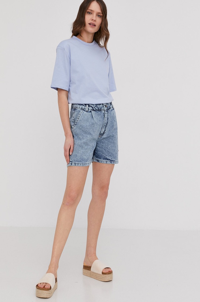 Answear Lab Szorty jeansowe S241122 niebieski WZ21