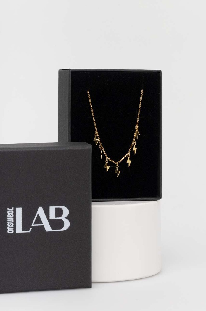 stříbrný pozlacený náhrdelník Answear.LAB bi14.DB zlatá WZ22