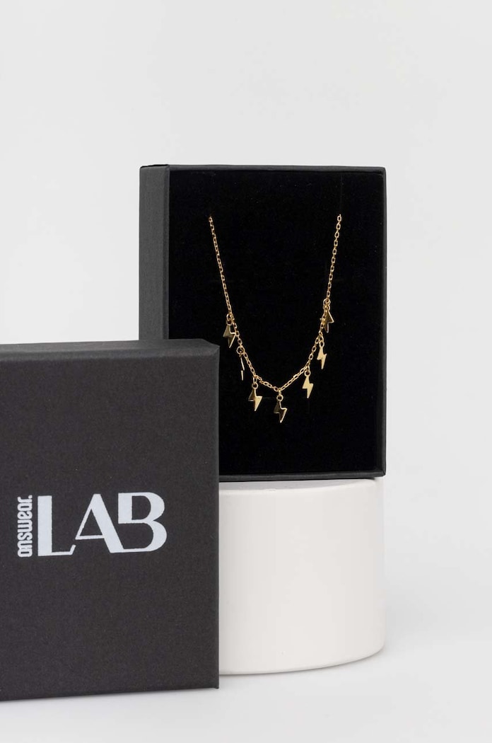 stříbrný pozlacený náhrdelník Answear.LAB bi14.DB zlatá WZ22
