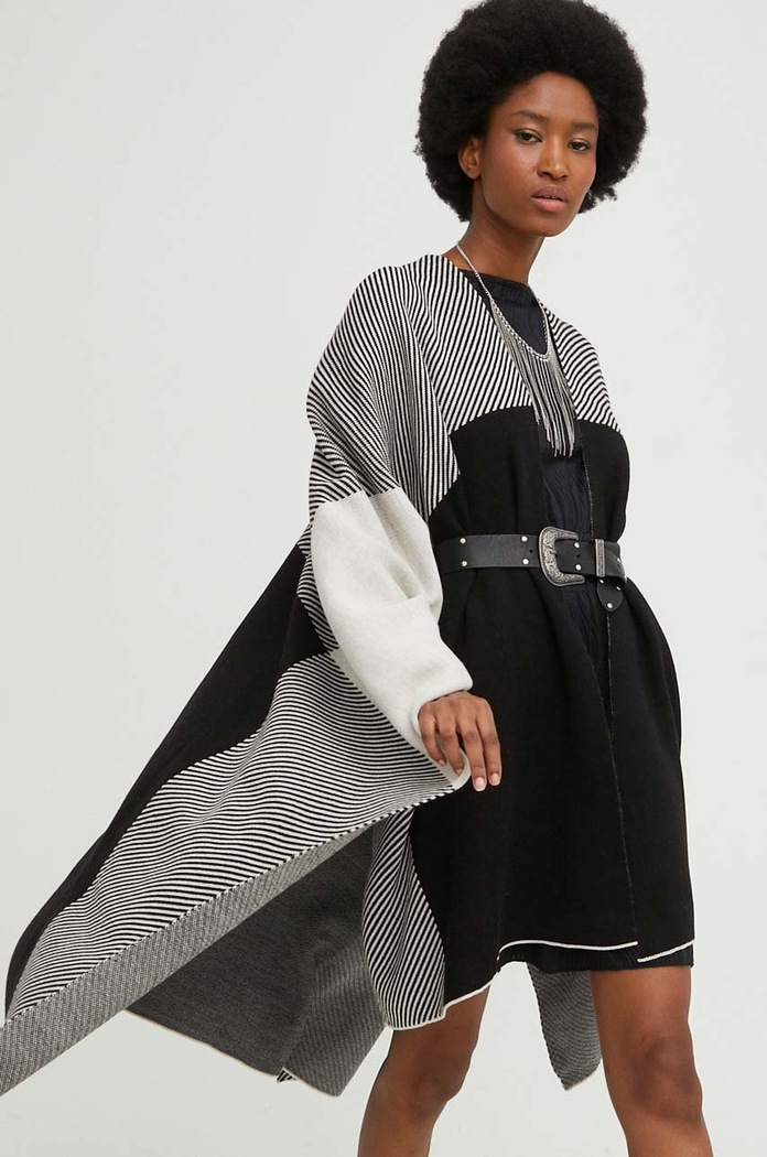 Answear Lab poncho 3663.js czarny WZ22