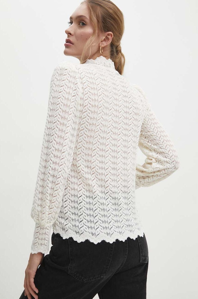Odzież Answear.LAB longsleeve 36081.fh beżowy