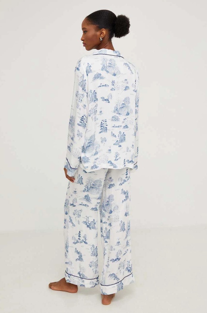 Answear Lab pijama pay3.cdb albastru