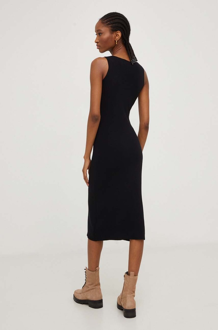 Answear Lab rochie și cardigan negru B83139.HWK