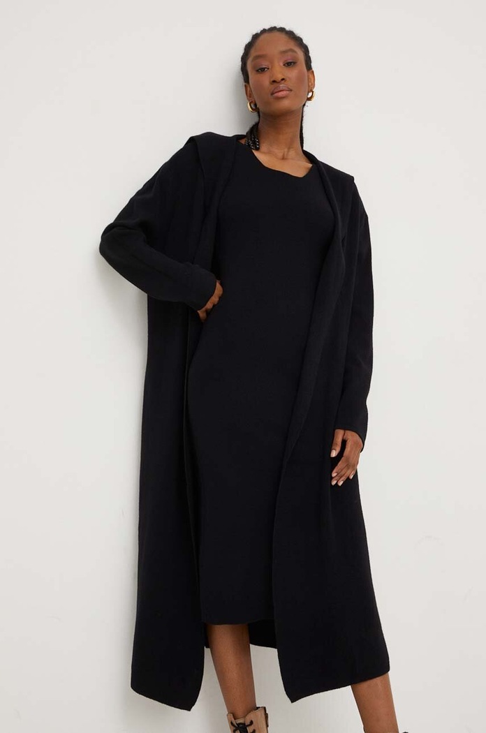 Answear Lab rochie și cardigan B83139.HWK negru