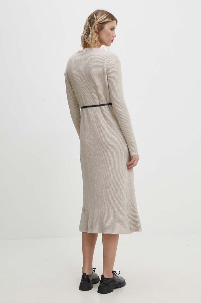 Îmbrăcăminte Answear Lab rochie și cardigan W0911.HWK bej