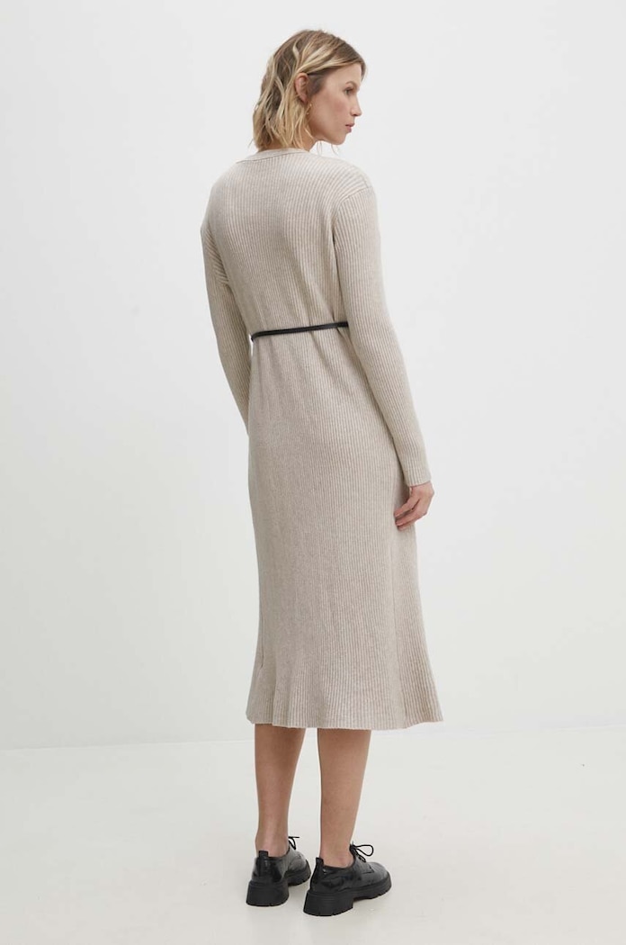 Îmbrăcăminte Answear Lab rochie și cardigan W0911.HWK bej