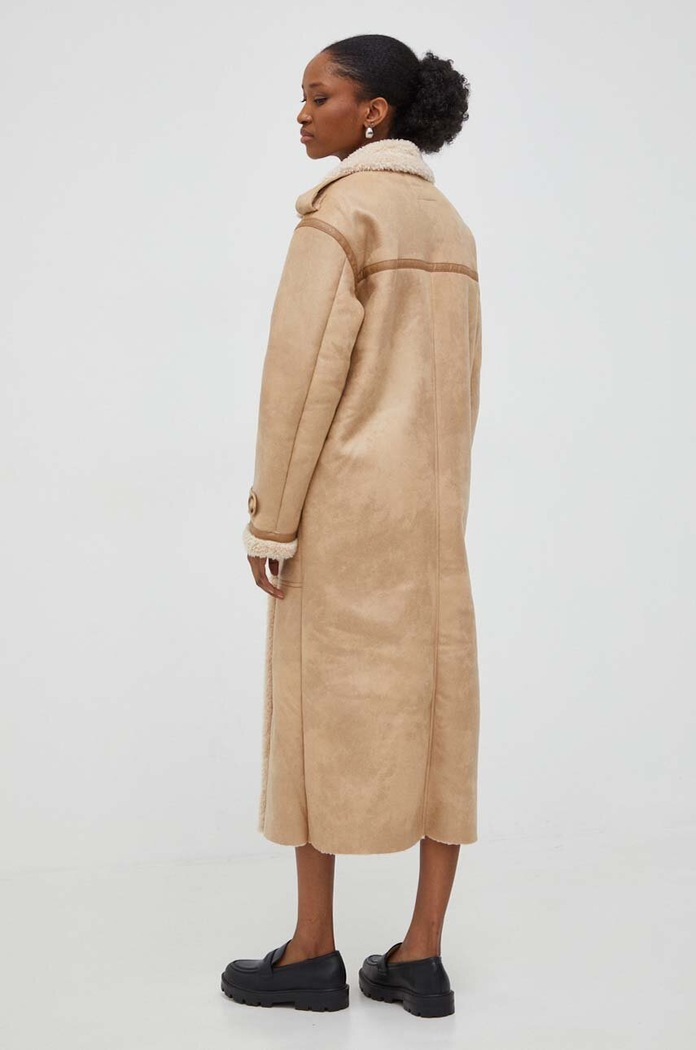 Plašč Answear.LAB Oversize bež 8621.FKK