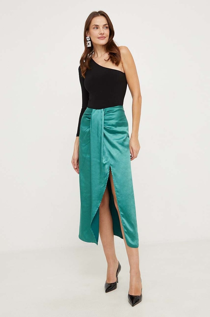 Answear.LAB Answear Lab fustă 12410.HWK verde WW24